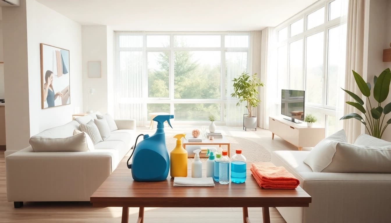 Vad kostar hemstädning? Professionell hemstädning i ett rent och ljust rum.