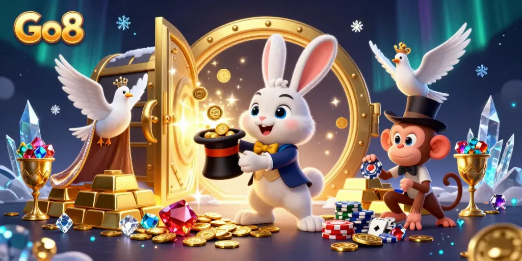 Play at Go8 to experience lively casino action with charming characters scattered among treasures.