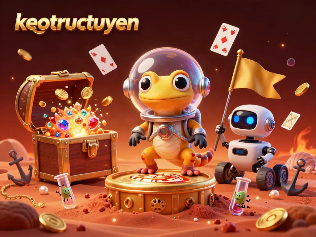 Bet on keotructuyen with the Martian gecko exploring a hidden casino treasure