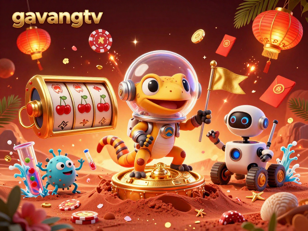 Experience the excitement of gambling with gavangtv's dynamic online casino illustration.