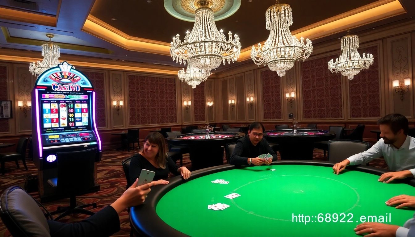 Players strategizing at a casino table, inspired by https://f1682.email/ for thrilling gambling experiences.