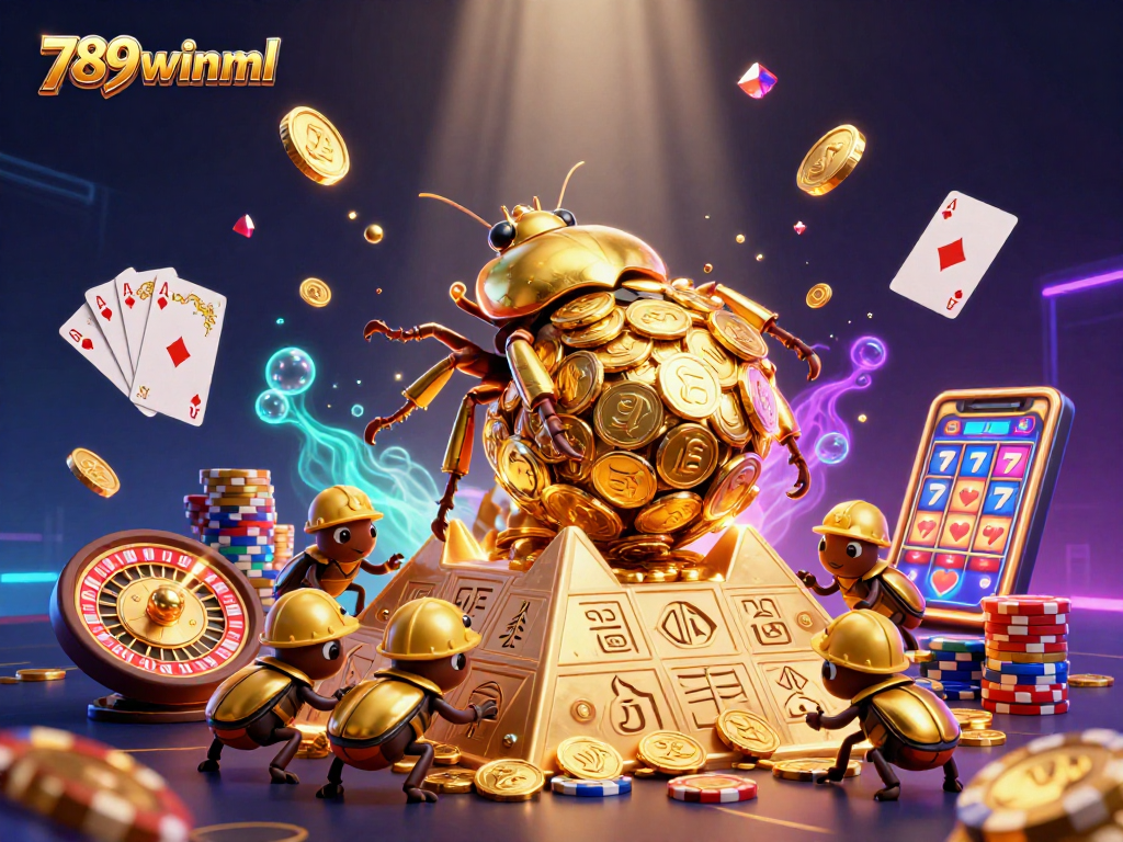 Experience thrilling gaming at 789winml with golden coins cascading and royal flush hands displayed vividly.