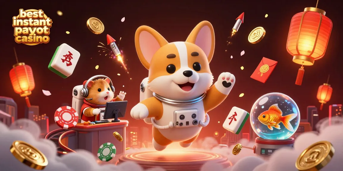 Experience the excitement at the best instant payout casino with joyful characters in a vibrant 3D scene.