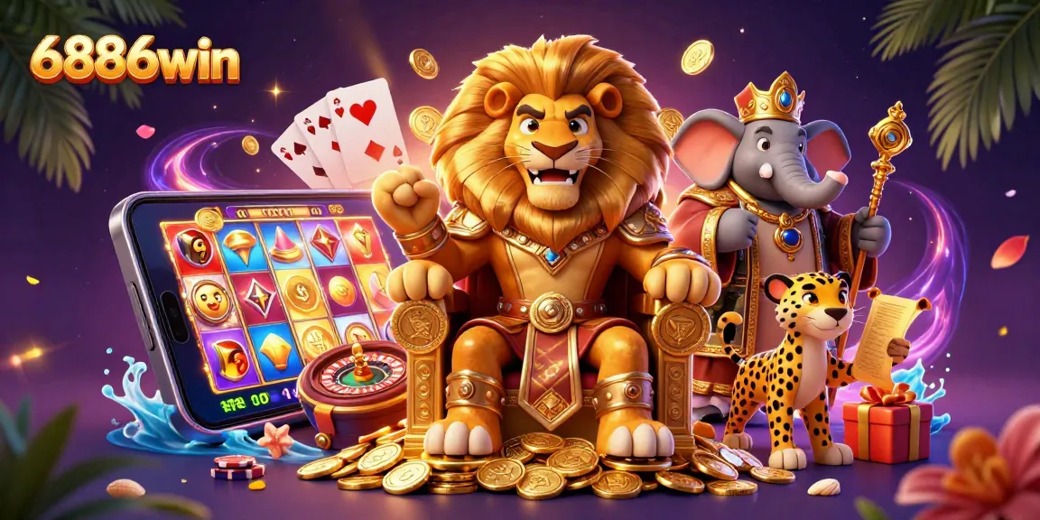 Experience thrilling winnings at 6886win with vibrant 3D gaming elements and characters.