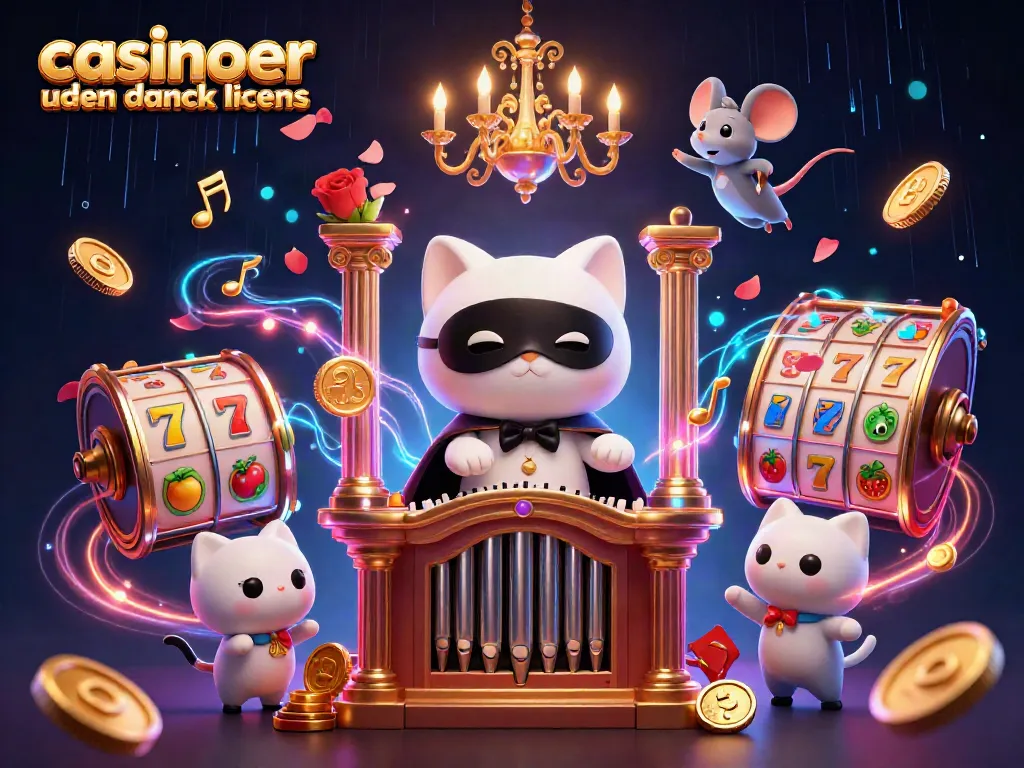 Experience thrilling gameplay with casinoer uden dansk licens in this vibrant 3D illustration.
