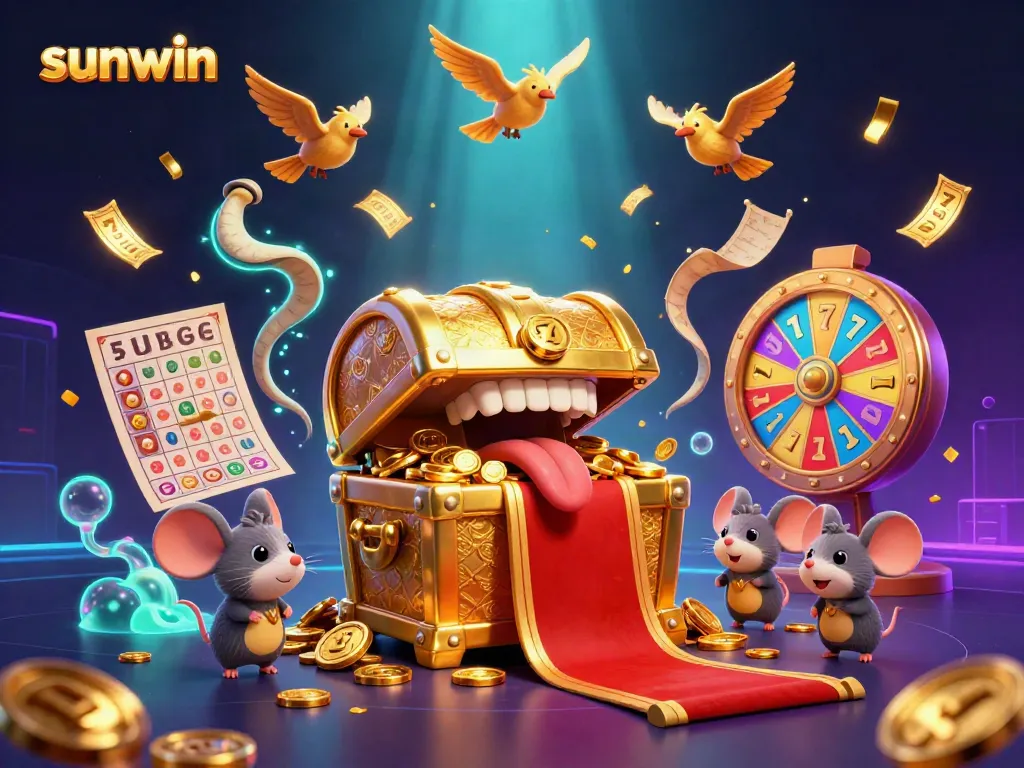 Experience thrilling wins with the vibrant sunwin treasure chest and dynamic slot elements.