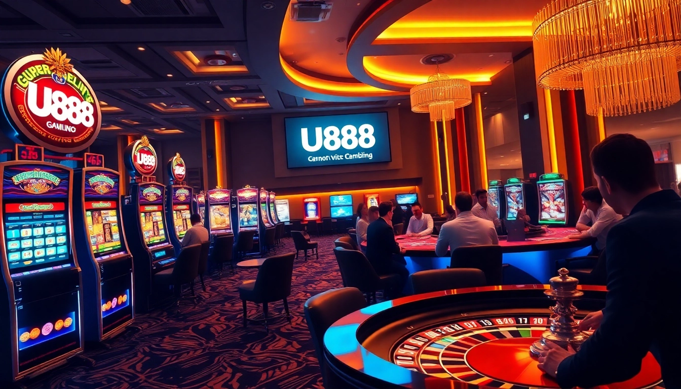 U888 online casino offers top-notch gaming experience with vibrant poker tables and slot machines.