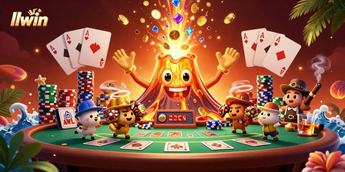 Engage in exhilarating gameplay at llwin, featuring a vibrant casino scene alive with treasure and high-stakes action.