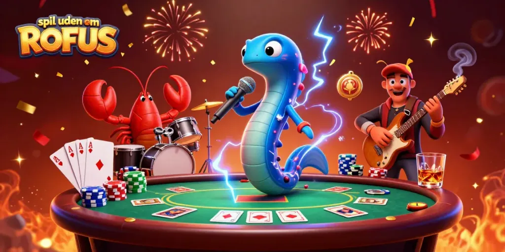 Engage in lively gameplay at an underwater casino with electric eel DJ and advanced features while spil uden om ROFUS.
