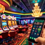 Experience the excitement of gambling with the tg88 app showcased in a vibrant casino setting.