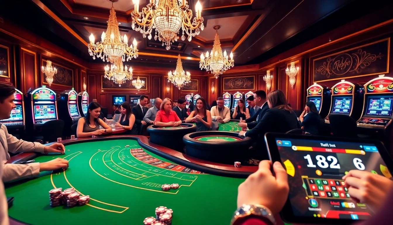 Experience the thrilling atmosphere of c 168 casino gaming with vibrant tables and excited players.