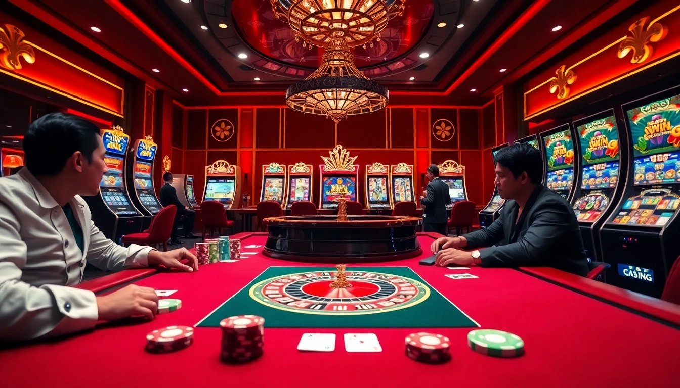 Experience thrilling casino action with https://tip88a.com/ featuring poker games and vibrant slot machines.