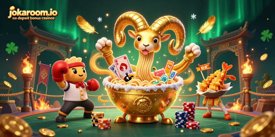 Experience the excitement of jokaroom.io no deposit bonus casinos with colorful characters playing cards.